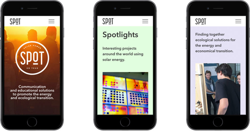 SPOT website version mobile